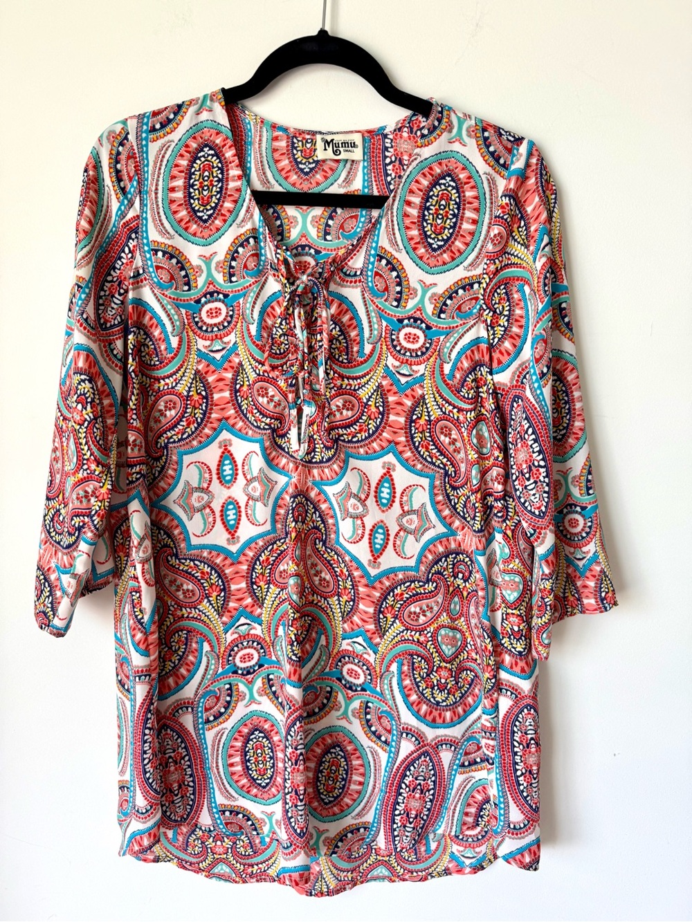 SHOW ME YOUR MUMU Lulu Paisley Tunic Cover Up Mini Dress—SZ. Small - Picture 13 of 14